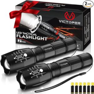 Victoper LED Flashlight 2 Pack